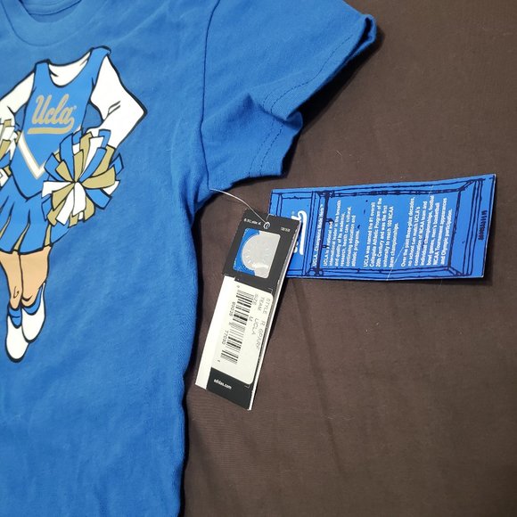 Adidas UCLA T-Shirt Cheerleader Design The Go-To Tee Size 5-6 Brand New With Tag - Picture 5 of 7